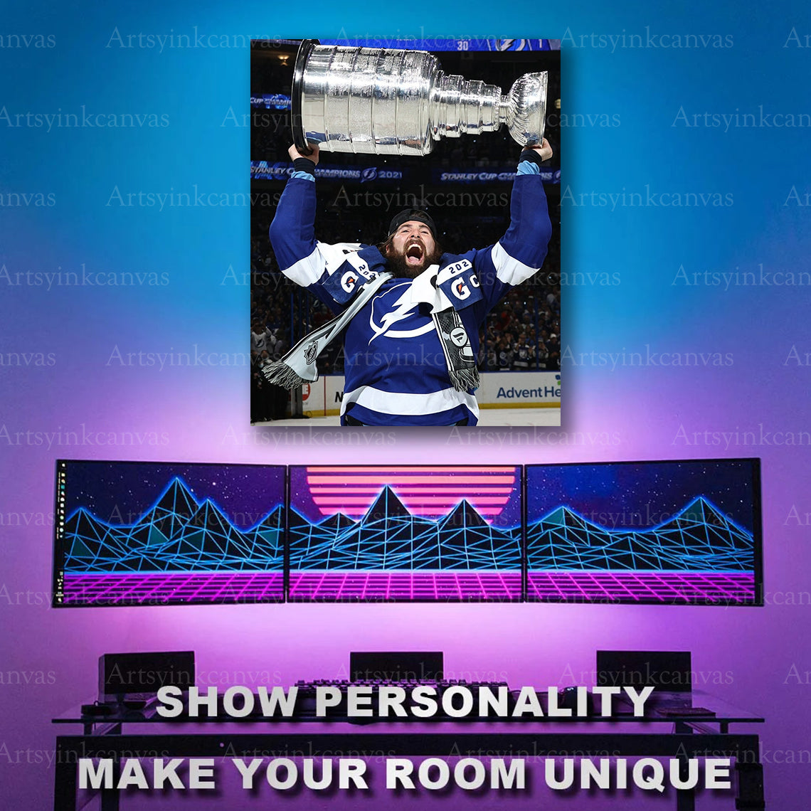 Pat Maroon back to back Stanley Cup Champion hockey artwork