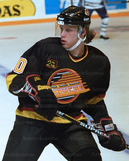 Pavel Bure on ice action Vancouver Canucks canvas wall art
