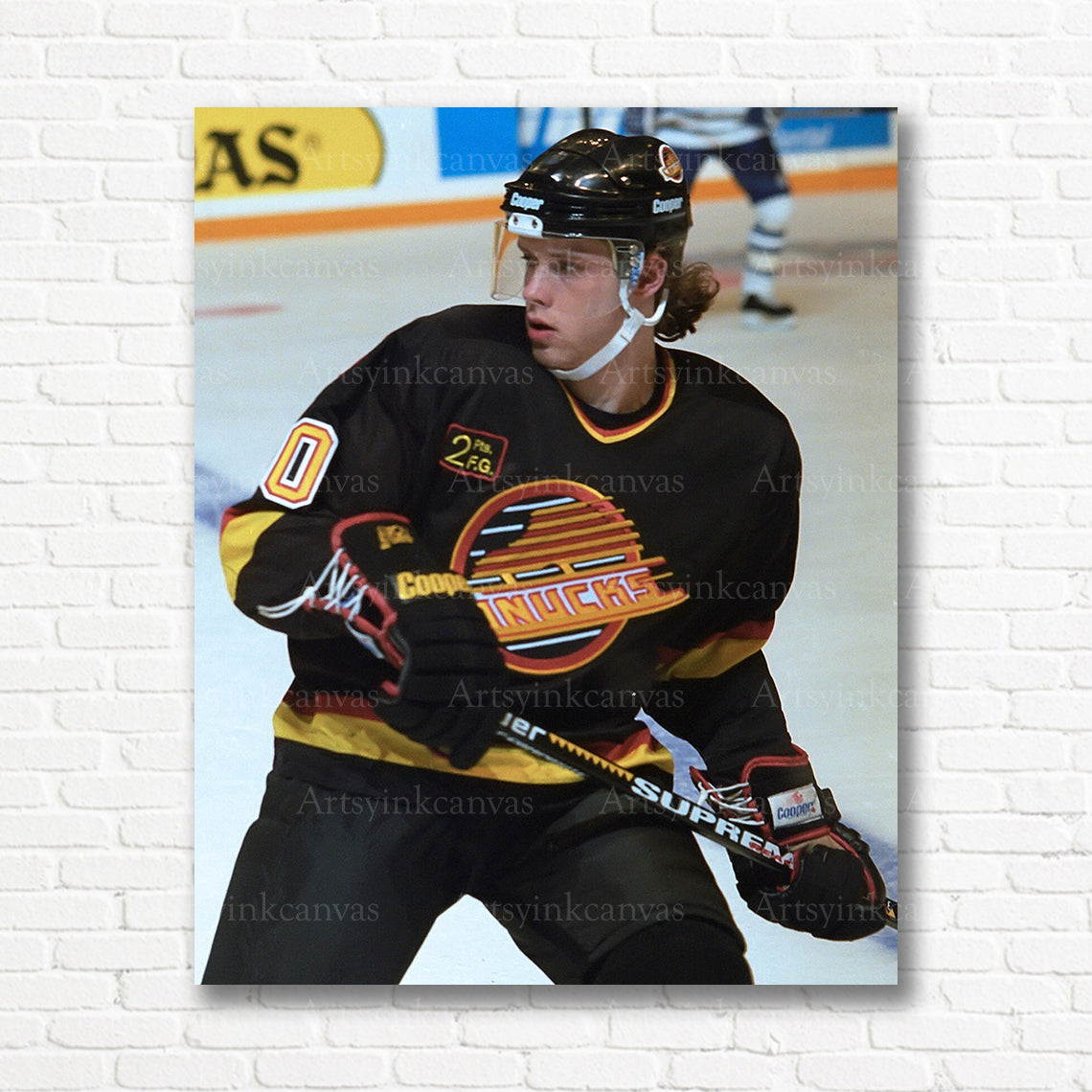 Pavel Bure Vancouver Canucks action canvas print