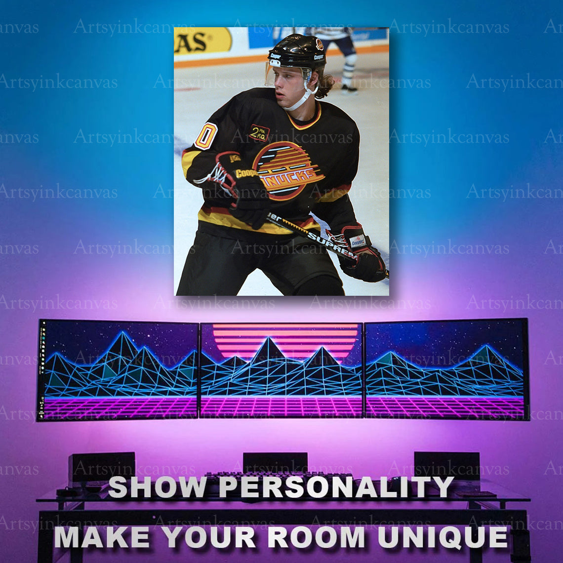 Pavel Bure Russian Rocket hockey artwork