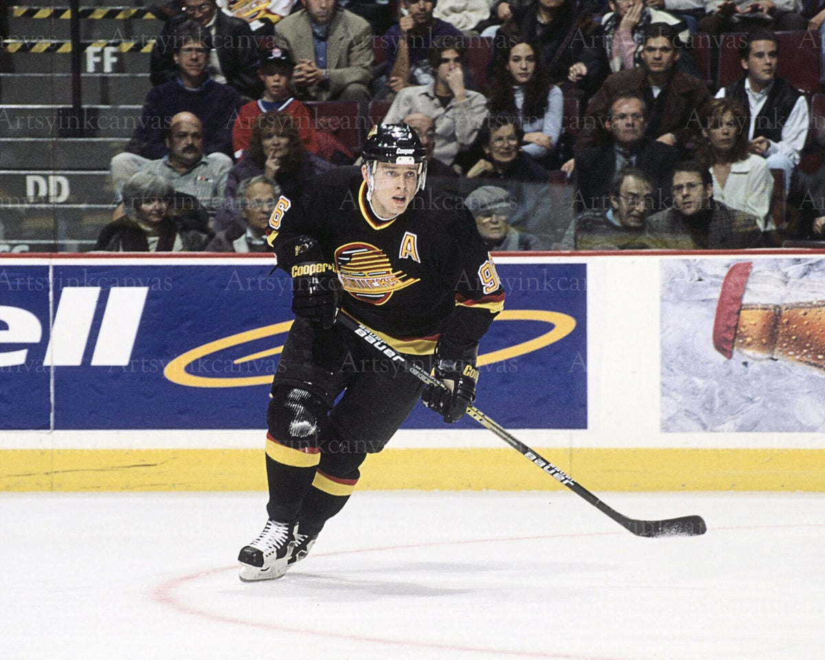 Pavel Bure skating Vancouver Canucks canvas wall art