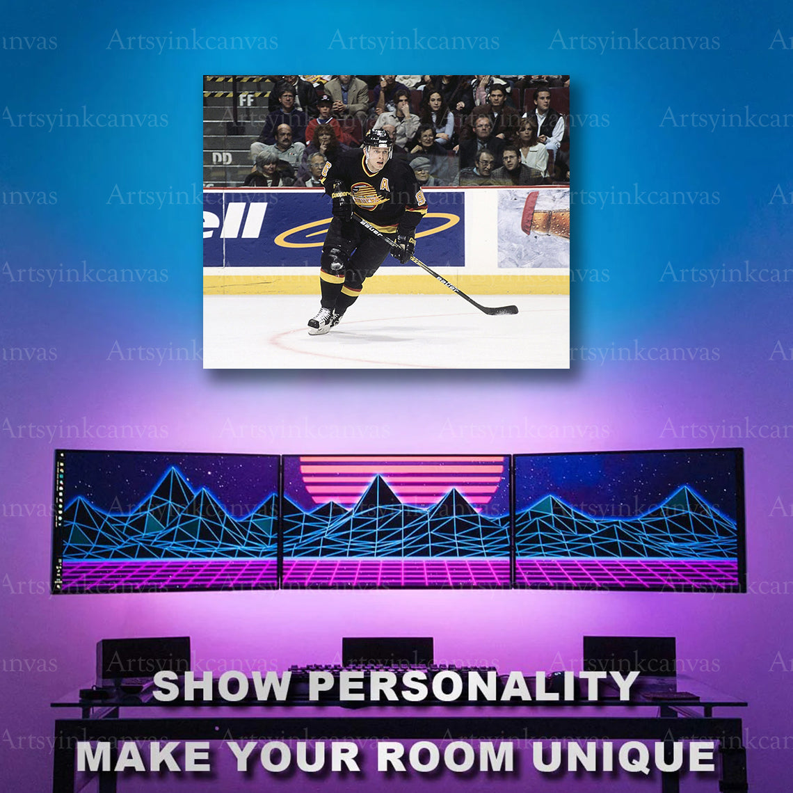 Pavel Bure Russian Rocket skating hockey artwork