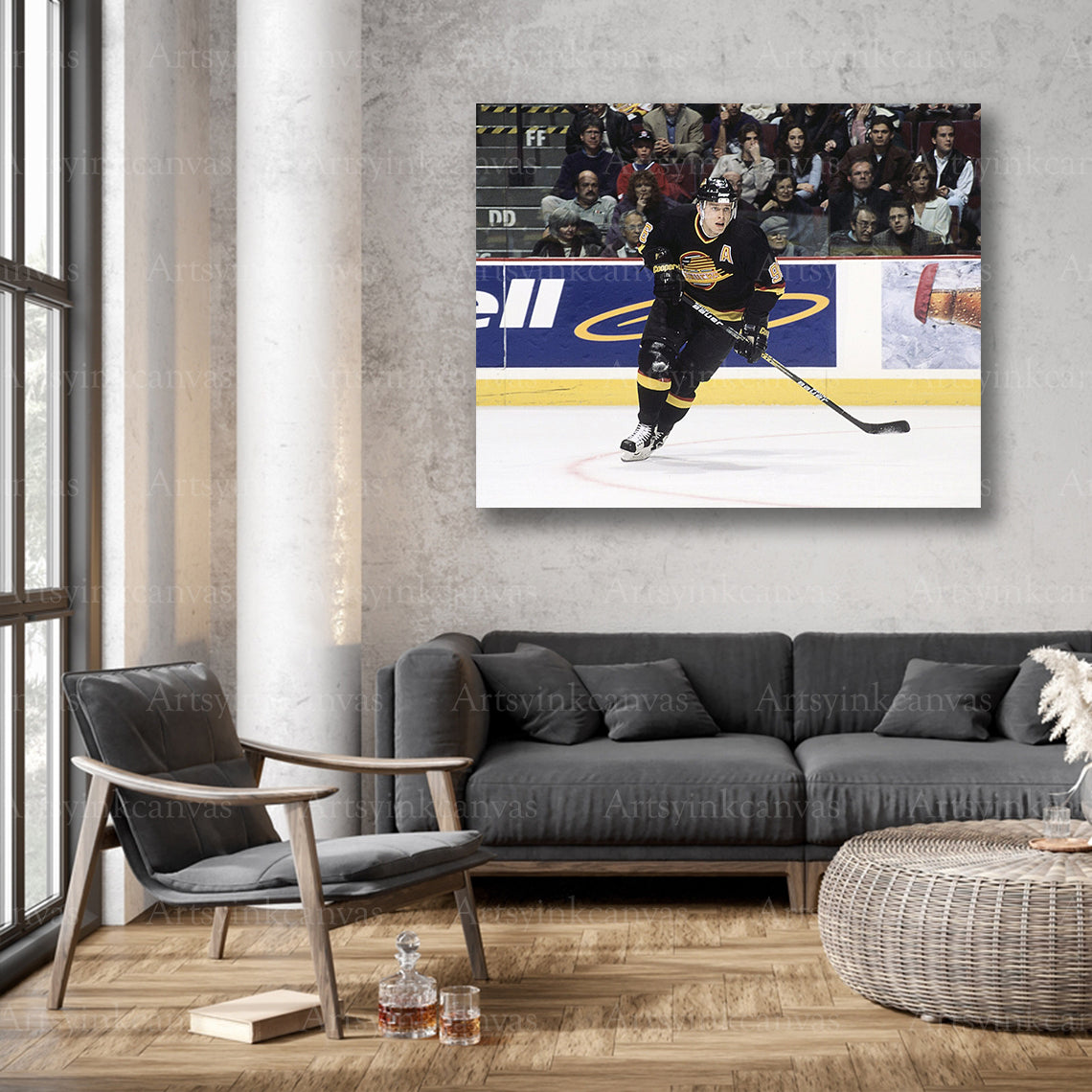 Vancouver Canucks Pavel Bure skating wall decor
