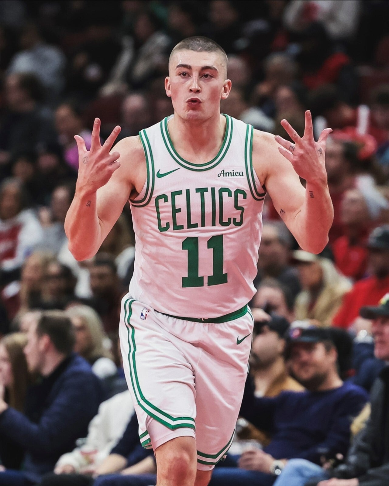 Payton Pritchard on court action Boston Celtics canvas wall art