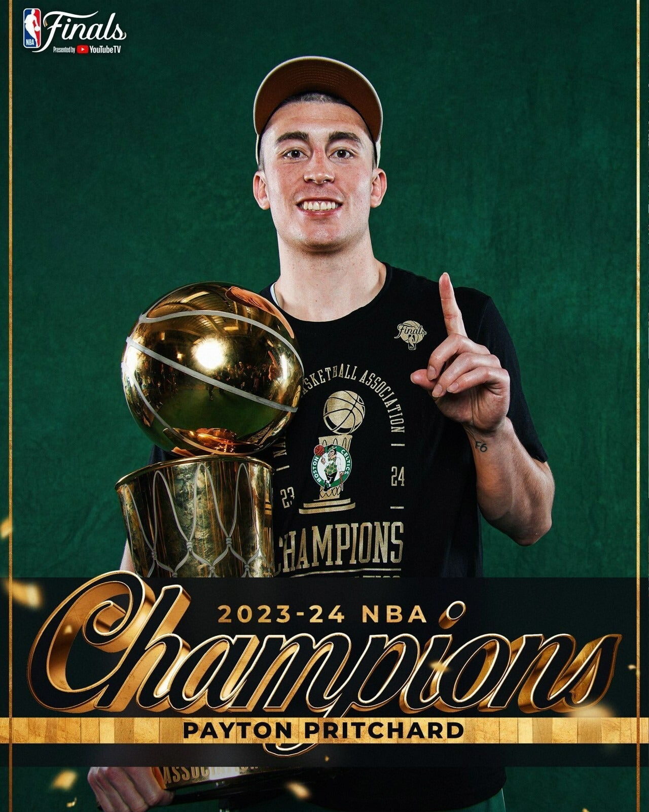 Payton Pritchard championship trophy canvas print