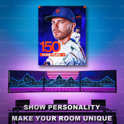 Pete Alonso power hitter baseball artwork