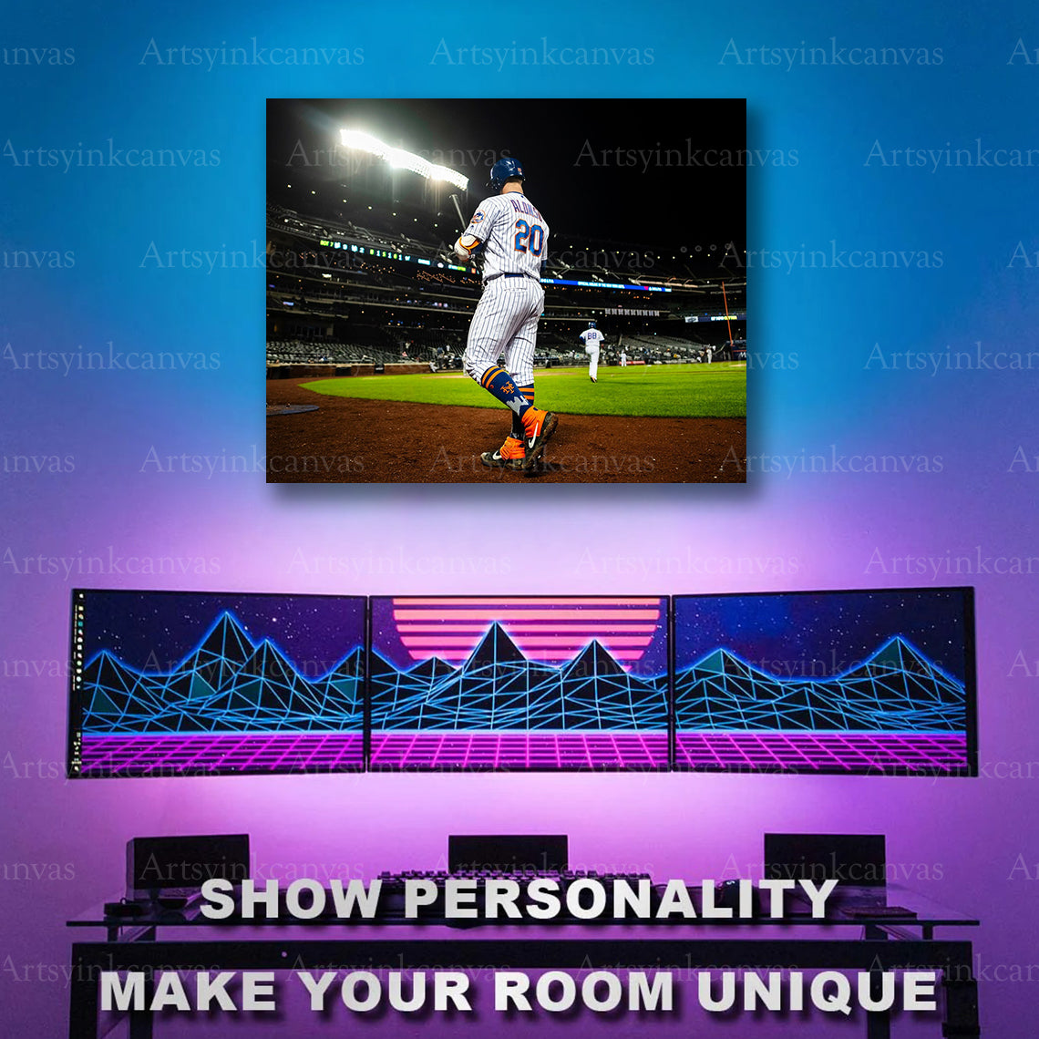 Pete Alonso baseball hitting moment artwork