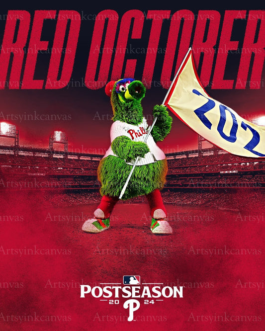 Philadelphia Phillies 2024 Red October promotional canvas wall art