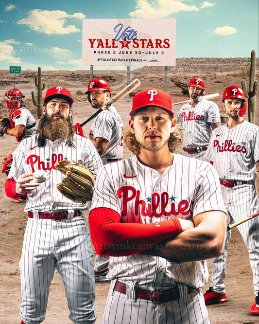 Philadelphia Phillies 2024 Y'All Stars canvas wall art