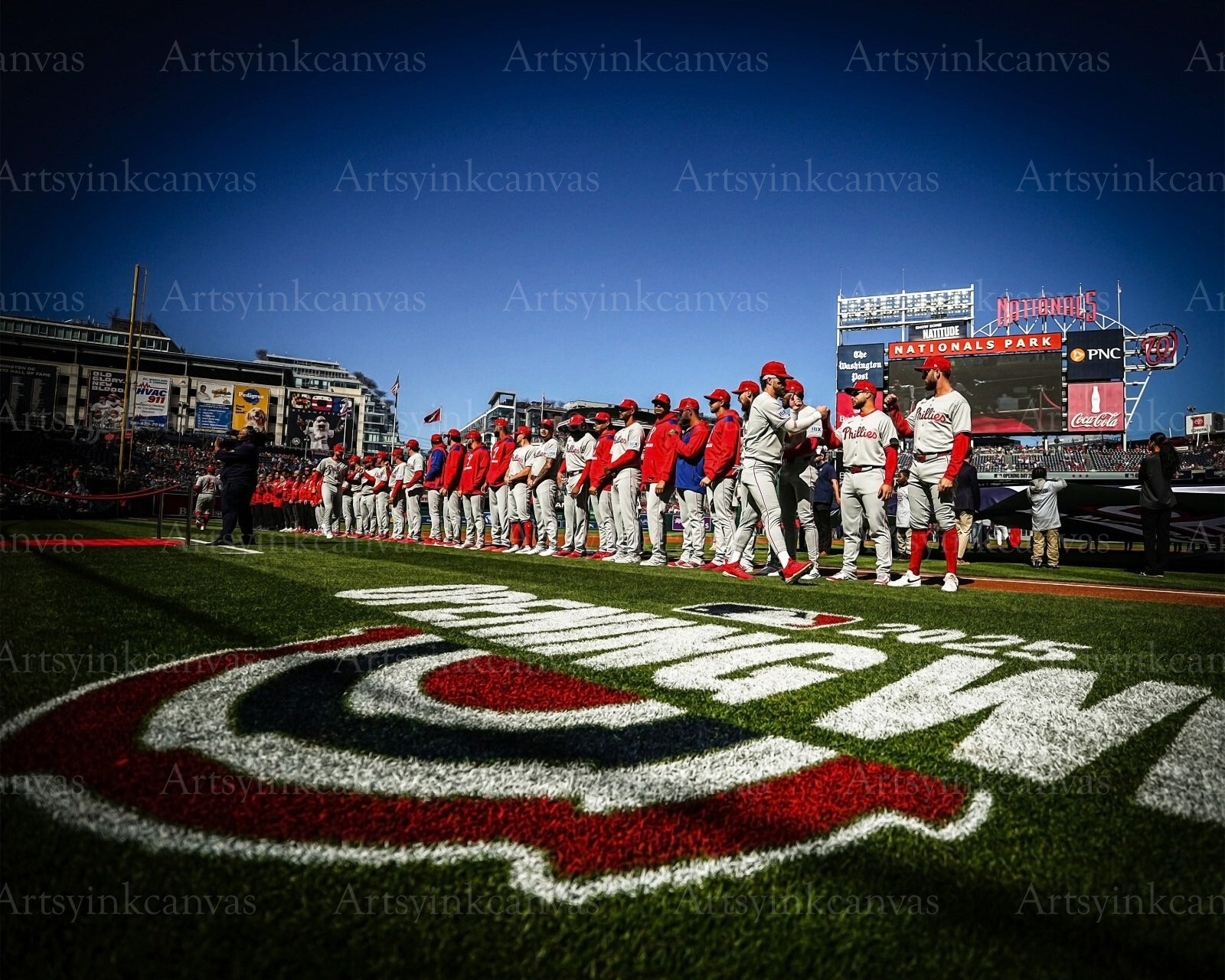 Philadelphia Phillies 2025 Opening Day National Anthem canvas wall art