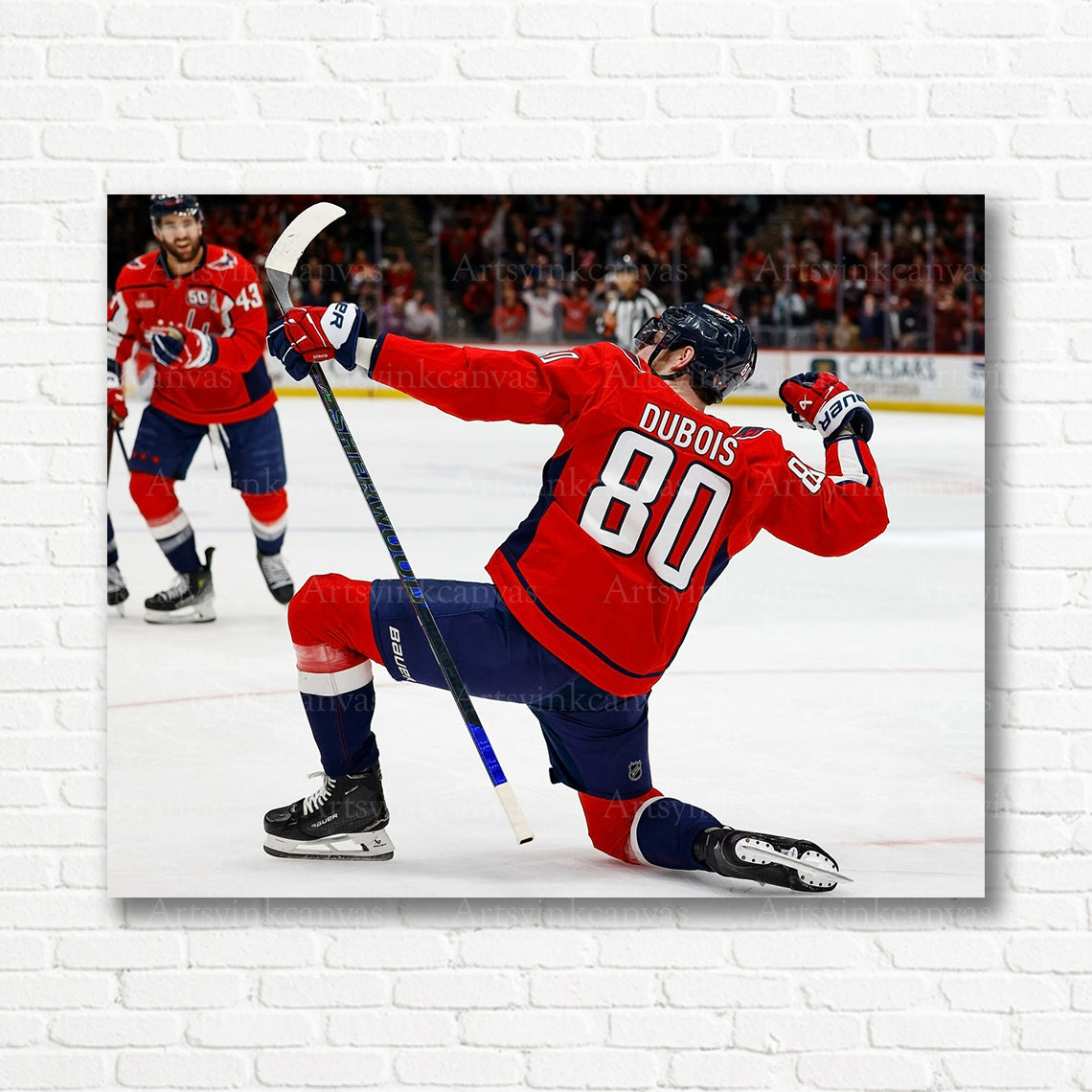 Pierre-Luc Dubois NHL goal celebration canvas print