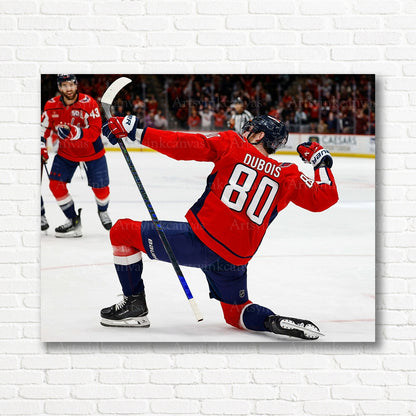 Pierre-Luc Dubois NHL goal celebration canvas print