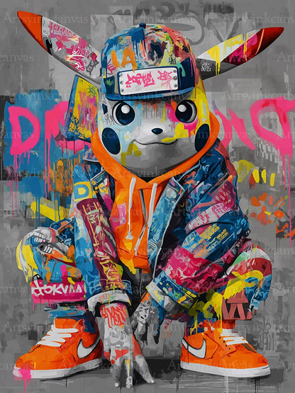 Pikachu El Swagger Eléctrico canvas wall art