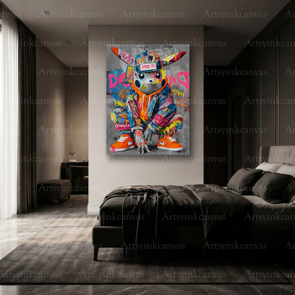 Premium Pikachu canvas wall art