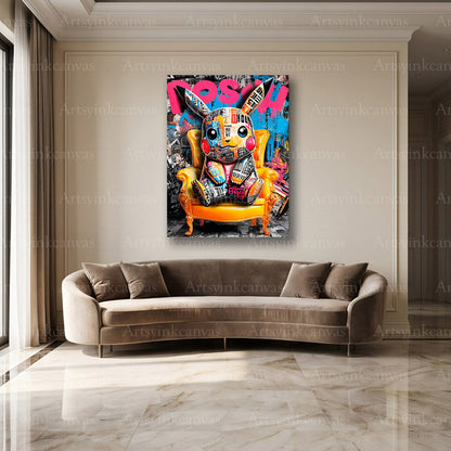 Pikachu Pokémon urban wall decor