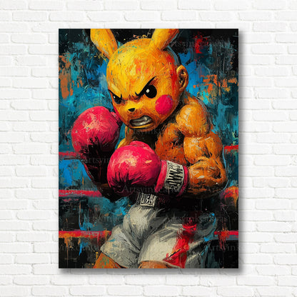 Pikachu Pokemon graffiti canvas print