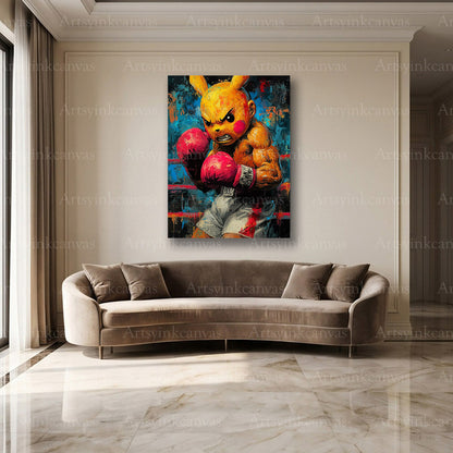 Pikachu colorful street art wall decor