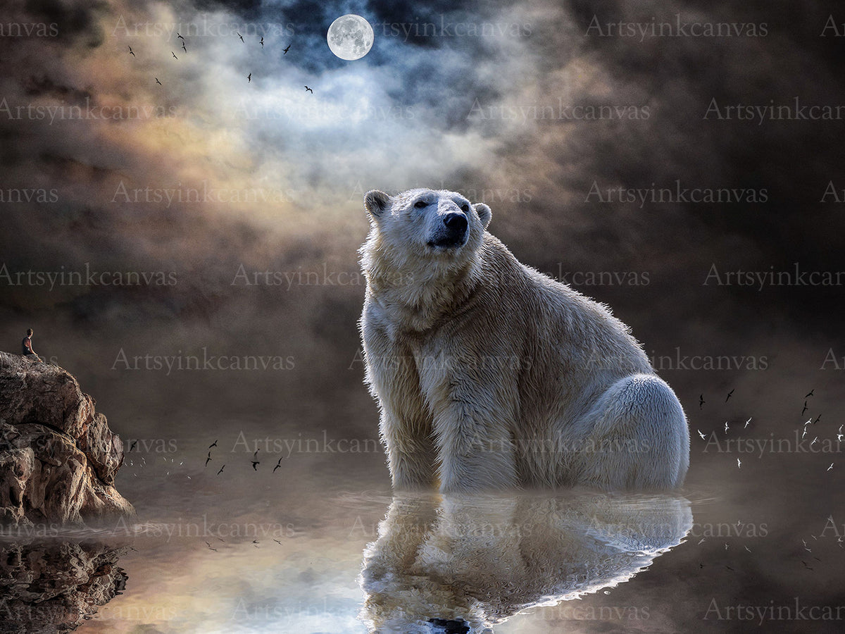 Polar Bear Canvas Wall Art