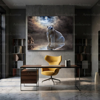 Arctic polar bear wall decor for modern interiors