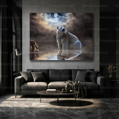 Polar bear winter wildlife home decoration