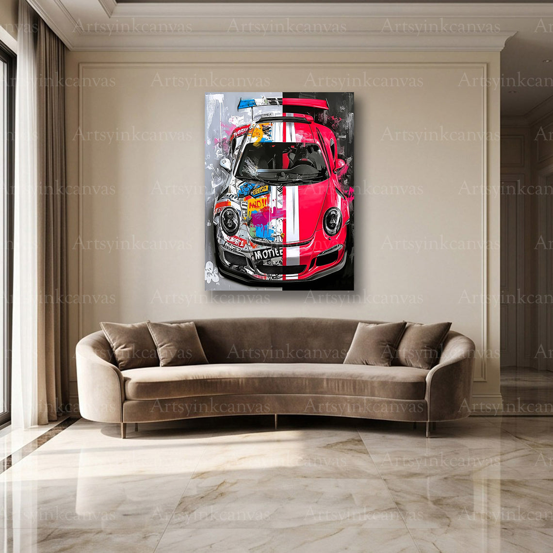 Porsche 911 urban automotive wall decor