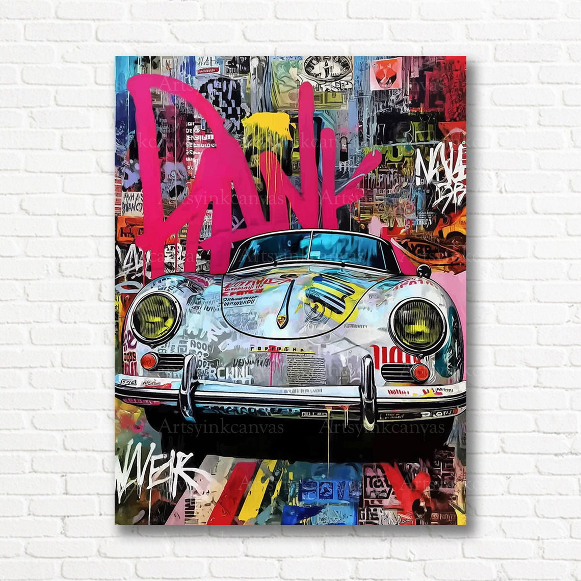Porsche Asphalt graffiti car wall decor