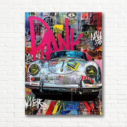 Porsche Asphalt graffiti car wall decor