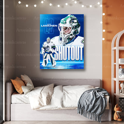 Premium Kevin Lankinen shutout collage canvas print