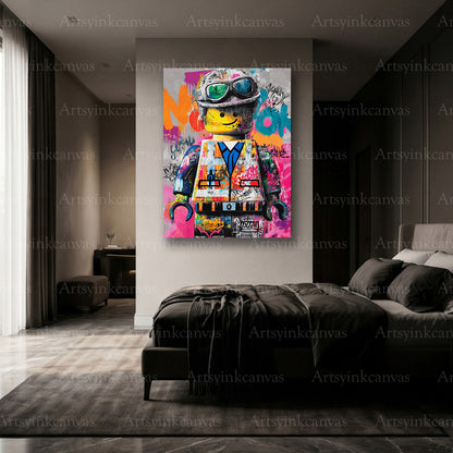 Premium LEGO Emmet canvas wall art