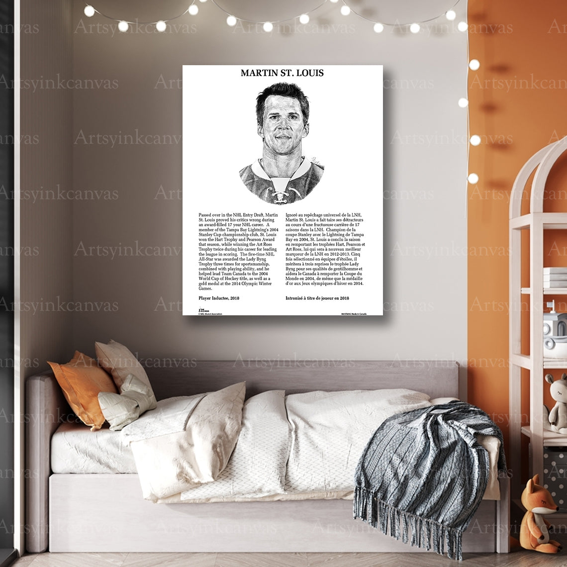 Premium Martin St Louis Lightning canvas print