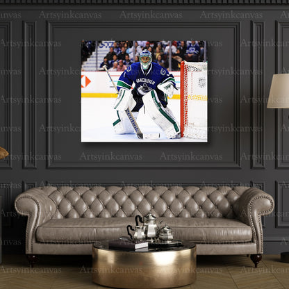 Premium Roberto Luongo Canucks goalie canvas print