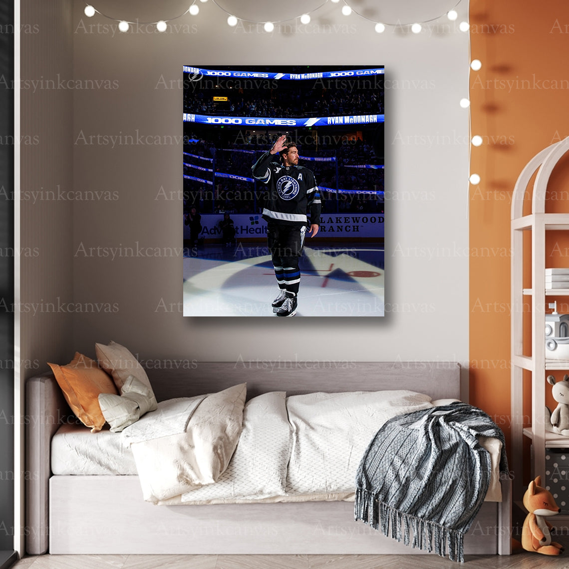 Premium Ryan McDonagh Lightning tribute canvas print