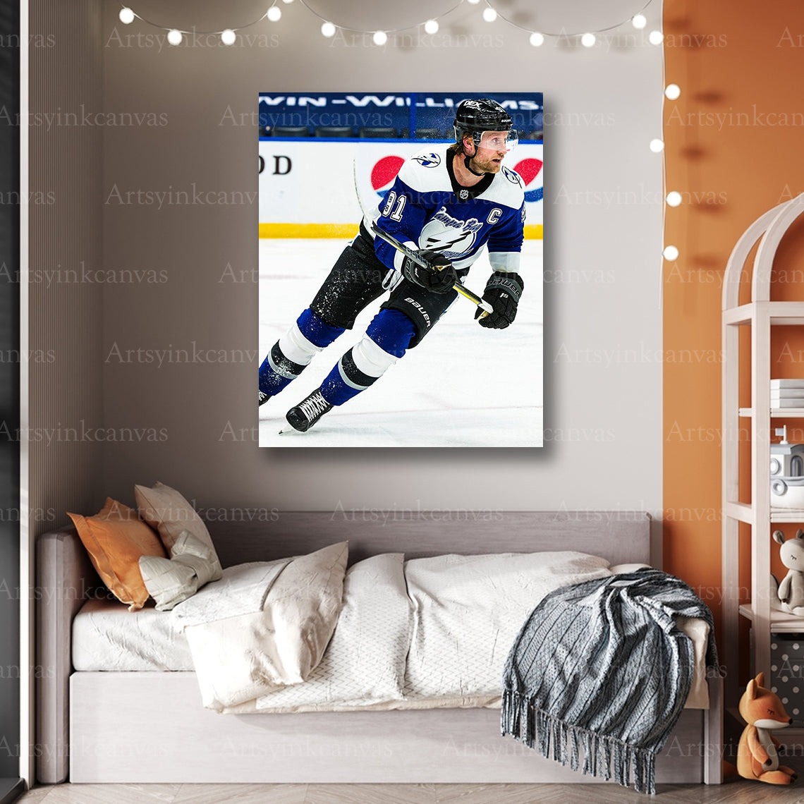 Premium Steve Stamkos Lightning retro canvas print