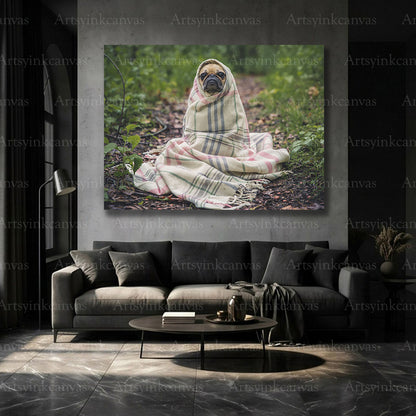 Classic plaid dog home decoration