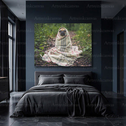 Premium pug dog wall art for pet lovers