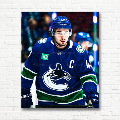 Quinn Hughes Vancouver Canucks captain 2024 canvas print