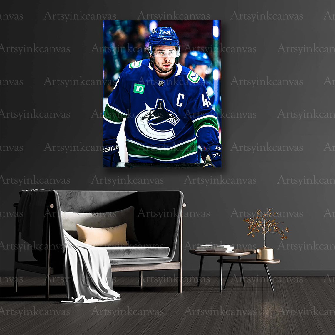 Quinn Hughes 2024 season collector canvas art