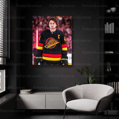 Vancouver Canucks Quinn Hughes anthem wall decor