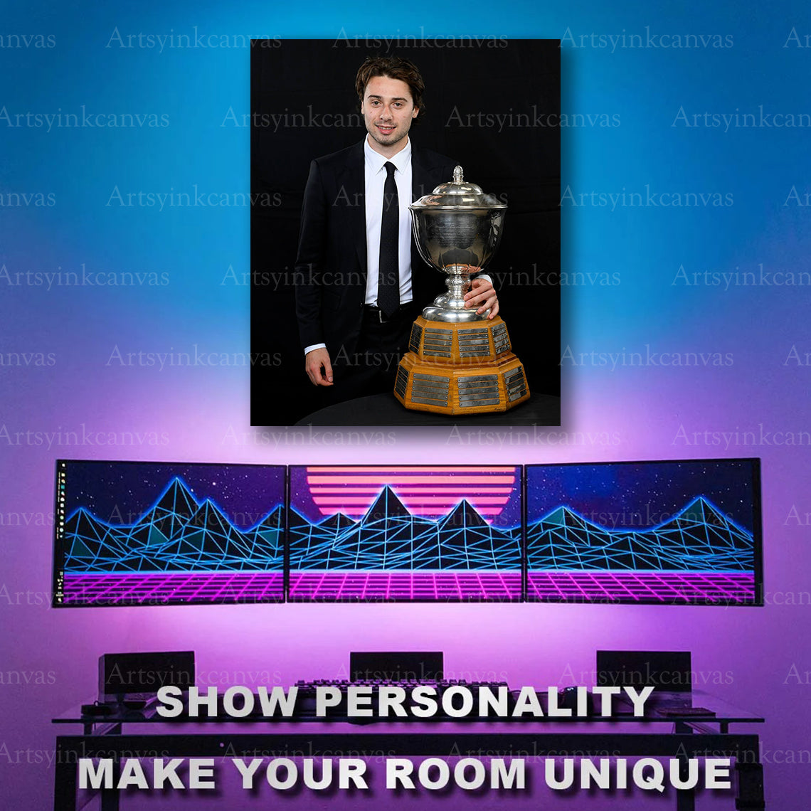 Quinn Hughes NHL award winner artwork