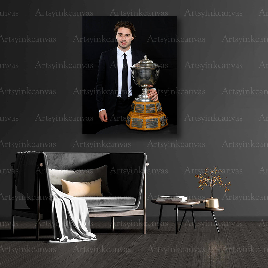Quinn Hughes elite defenseman collector canvas art