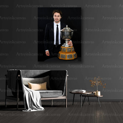 Quinn Hughes elite defenseman collector canvas art