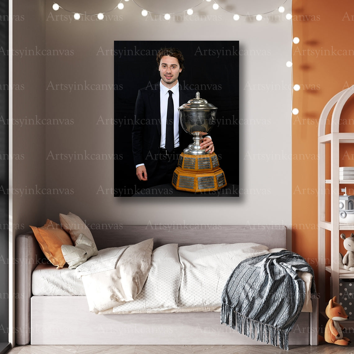 Premium Quinn Hughes Norris Trophy canvas print