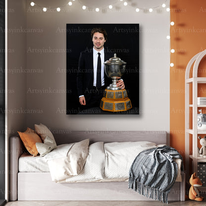 Premium Quinn Hughes Norris Trophy canvas print