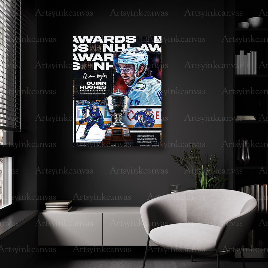 Vancouver Canucks Norris Trophy wall decor