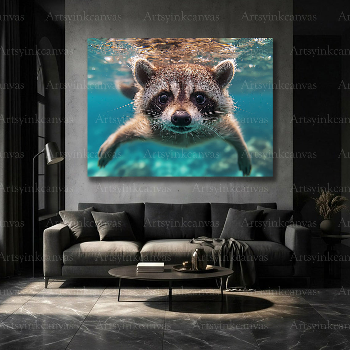 Creative animal underwater wall art