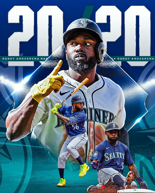 Randy Arozarena 20/20 Club collage canvas wall art