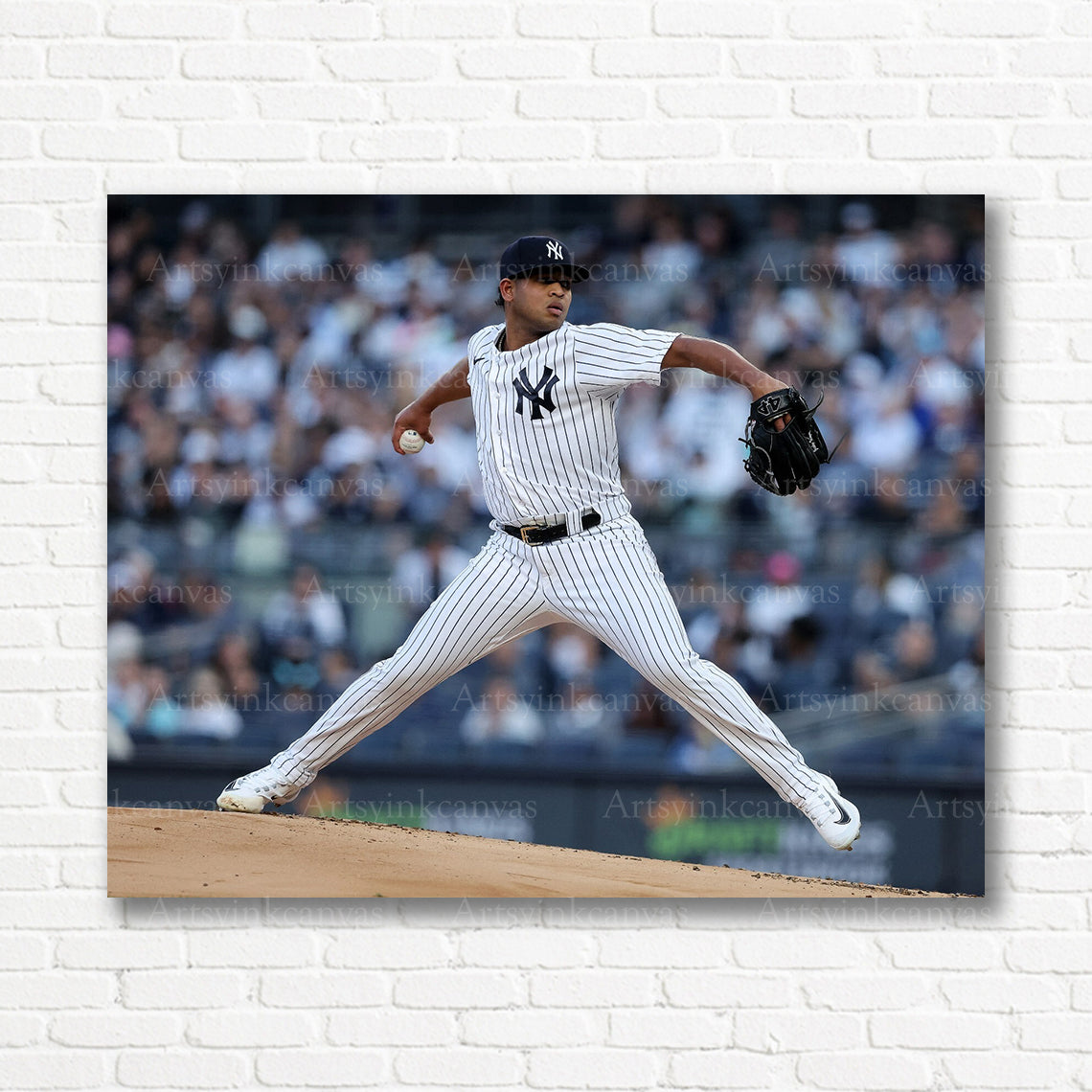 Randy Vasquez Yankees pitching canvas print