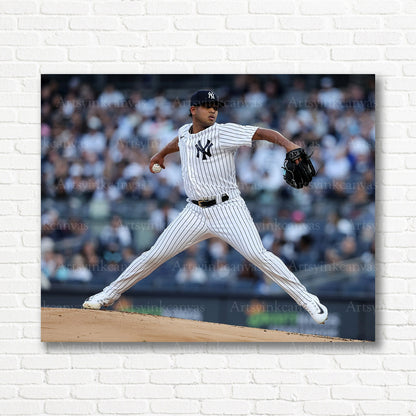 Randy Vasquez Yankees pitching canvas print
