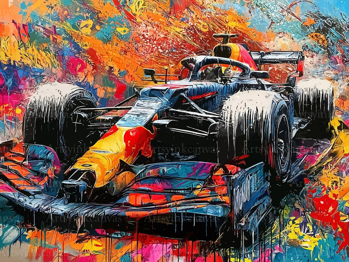 Red Bull F1 Aerodinámica en Trance canvas wall art