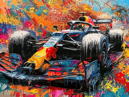 Red Bull F1 Aerodinámica en Trance canvas wall art